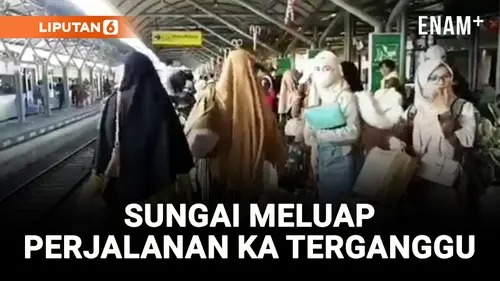 VIDEO: Luapan Sungai Tuntang, Dua KA Perjalanan Wilayah DAOP 8 Terganggu