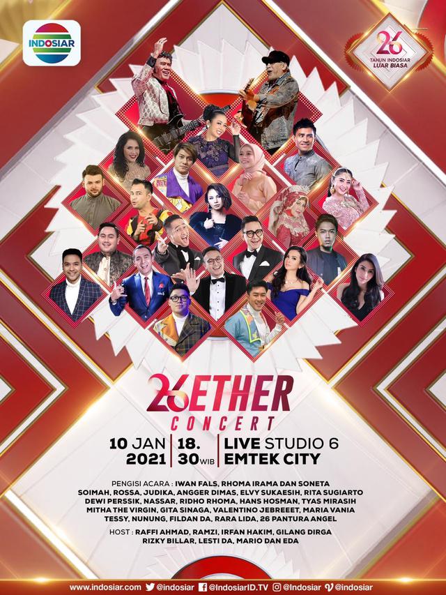 Rayakan Hut Indosiar Ke 26 Panggung 26ether Concert Bertabur Musikus Lintas Genre Showbiz Liputan6 Com