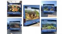 Bus iklan wisata Indonesia di Munchen, Jerman. (KBRI Berlin)