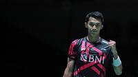 Jonatan Christie lolos ke final Japan Open 2023 setelah mengalahkan&nbsp;Lakshya Sen dari India. Pebulu tangkis tunggal putra Indonesia itu menang&nbsp;21-15, 13-21, dan 21-16&nbsp;di Yoyogi 1ST Gymnasium, Tokyo, Jepang, pada Sabtu, 29 Juli. (foto: PBSI)