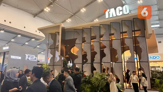 booth TACO di pameran material dan teknologi bangunan terbesar di Indonesia, IndoBuildTech Expo 2024 yang berlangsung di Indonesia Convention Center (ICE) BSD City, Tangerang, Banten pada 7-11 Agustus 2024.