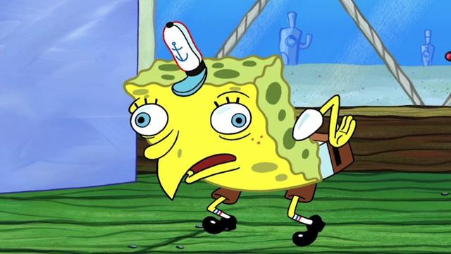 Meme Mocking SpongeBob (Twitter/ SpongeBob)