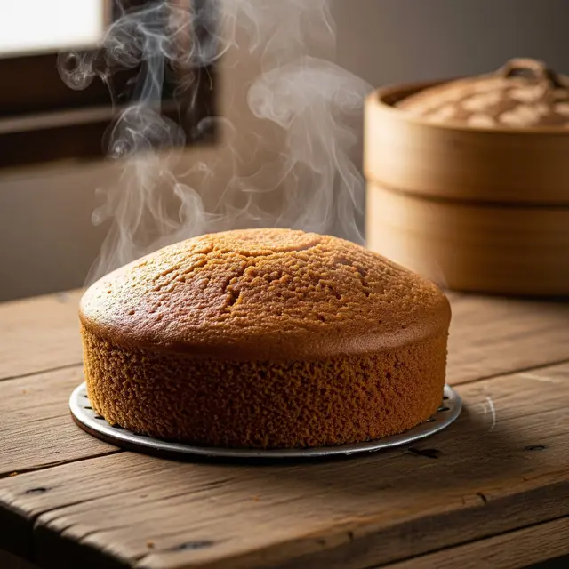 Gambar Cara Membuat Bolu Gula Merah Tanpa Oven (AI)