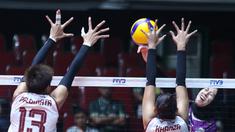 Juara bertahan tim putri Jakarta Pertamina Enduro (JPE) berhasil memenangkan laga penutup putaran pertama dengan cemerlang. (Dok PBVSI)