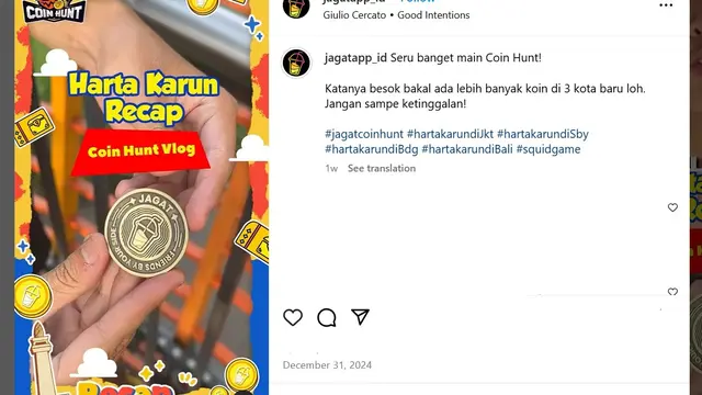 Satuan Polisi Pamong Praja atau Satpol PP Jakarta memantau tren permainan berburu koin jagat yang tengah viral saat ini.