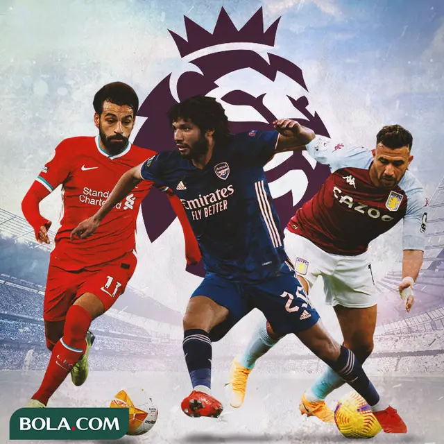 Premier League - Mohamed Salah, Mohamed Elneny, Mahmoud Hassan "Trezeguet"