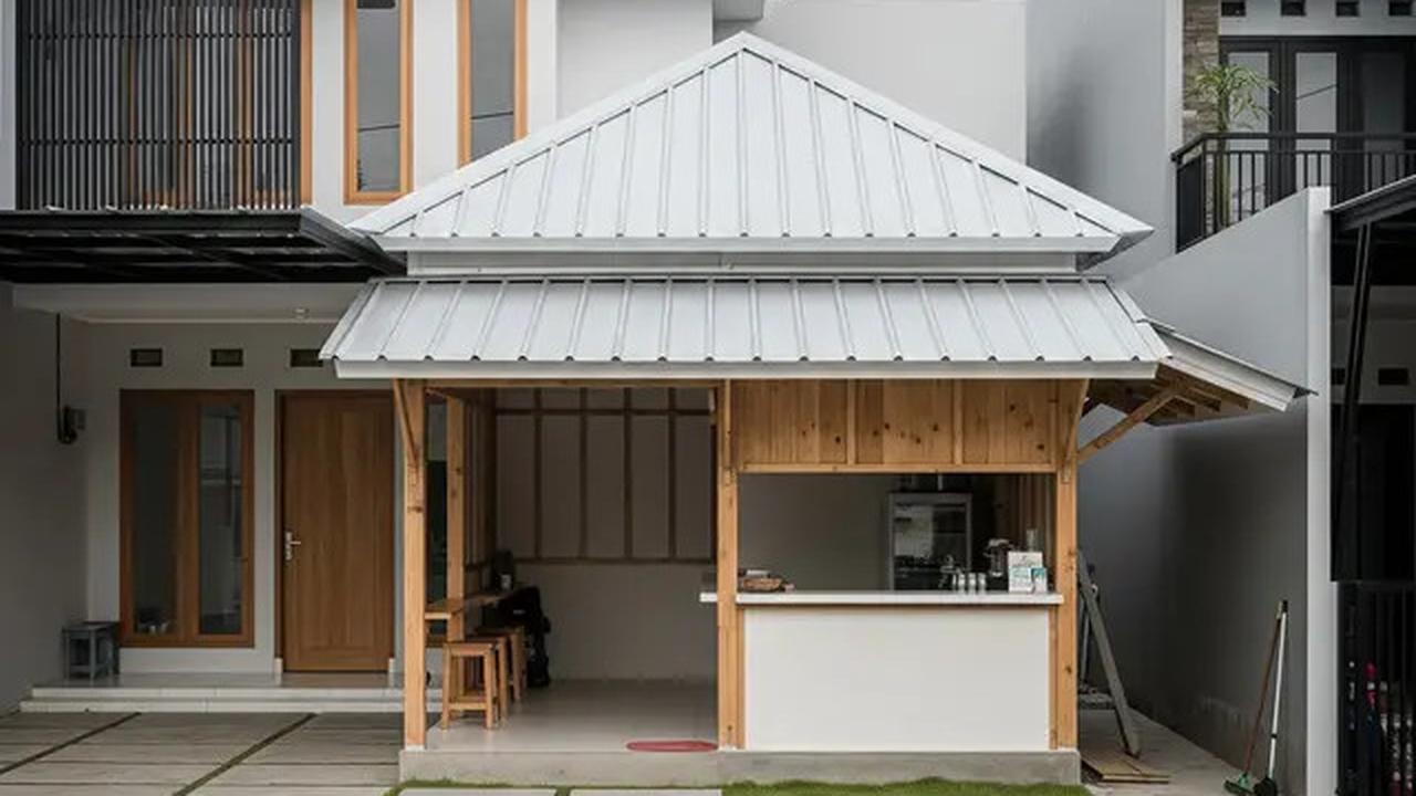 7 Desain Warung Baja Ringan Sederhana Depan Rumah, Praktis dan Tahan Lama