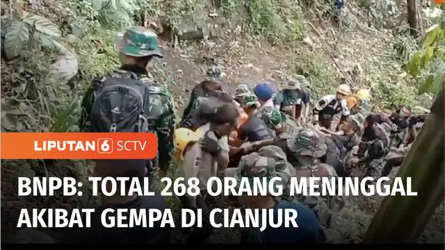 VIDEO: BNPB: Total Korban Meninggal Dunia Akibat Gempa Cianjur Ada 268 Orang