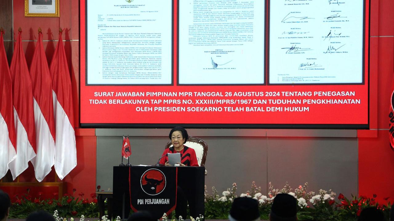 Megawati Pidato di HUT ke-52 PDIP