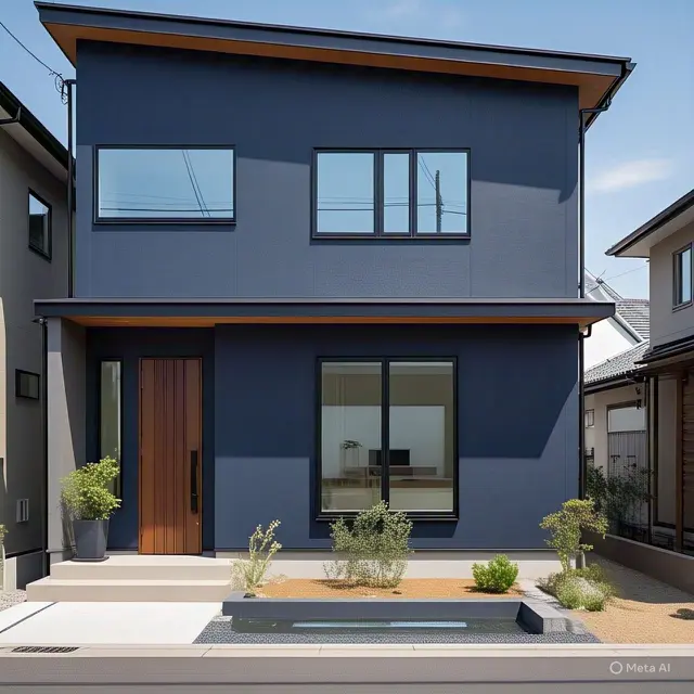 Rekomendasi Warna Cat Rumah Dua Lantai Minimalis. Foto: Meta AI