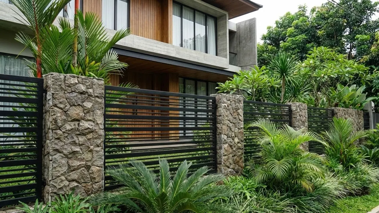 Model Pagar Garis Horizontal