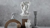 Ilustrasi patung, karya seni. (Bust photo created by freepik - www.freepik.com)