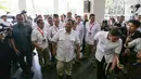 "Semua ketua kemarin malam berembuk dan kita sampaikan keputusan kita hari ini masing-masing partai saya kira konsolidasi di partai masing-masing," ucap Prabowo. (Liputan6.com/Faizal Fanani)