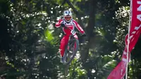 Cabang olahraga (cabor) balap sepeda berhasil menyumbangkan medali pertama untuk Tim Indonesia di SEA Games 2025 Thailand. (Foto: NOC Indonesia/Tetuko Mediantoro)