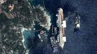Keren! NASA Abadikan Pengangkatan Costa Concordia dari Angkasa