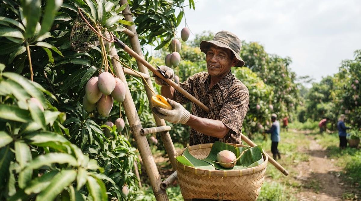 Tips Memanen Mangga agar Tidak Mudah Busuk/AIGenerated