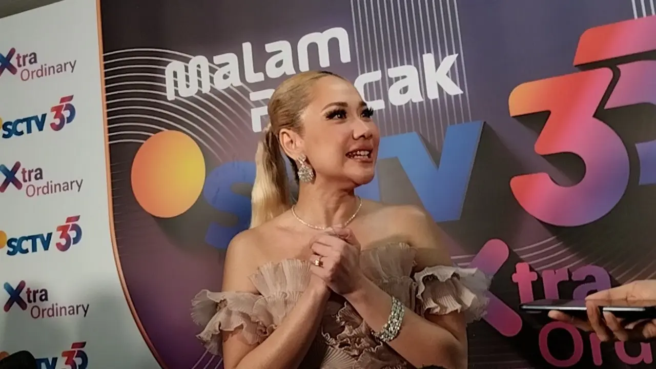 Bunga Citra Lestari atau BCL di HUT SCTV 35 Xtraordinary. (M Altaf Jauhar/ Liputan6.com)