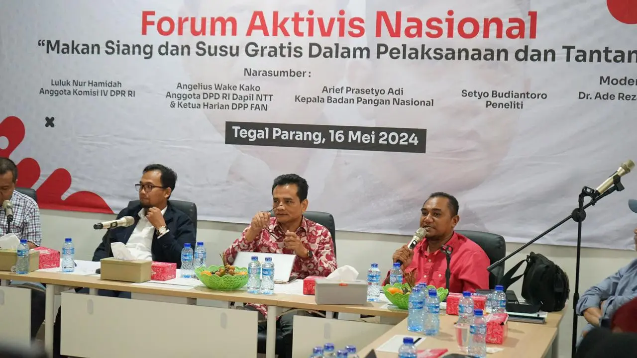 Diskusi bertajuk “Makan Siang dan Susu Gratis dalam Pelaksanaan dan Tantangan” di bilangan Tegal Parang, Jakarta Selatan, Kamis (16/5/2024) (Istimewa)