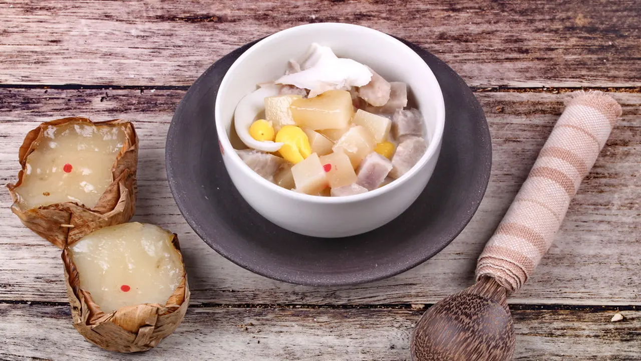 resep olahan kue keranjang kuah santan susu