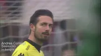 Video highlights penyelamatan gemilang kiper Sassuolo, Andrea Consigli pada laga melawan Bologna.
