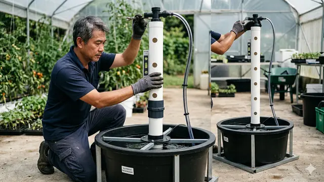 Cara Membuat Hidroponik Tower (Foto: Gemini AI)