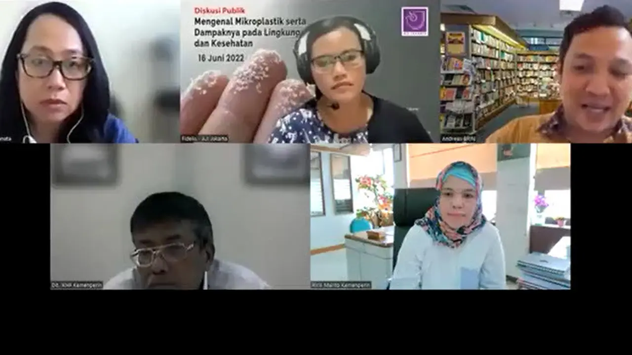 Webinar Mikroplastik dan Dampaknya pada Lingkungan dan Kesehatan yang dihadiri sejumlah ahli. (Ist).