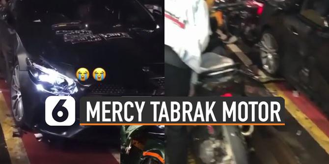 VIDEO: Viral Mobil Mercy Tabrak Sejumlah Motor