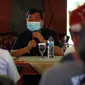 Bupati Rudy Gunawan mengatakan kondisi masyarakat Garut yang masih berada pada PPKM level 3, tidak mengurangi rencana pemda, menggelar PORKAB 2020 dengan penerapan protokol kesehatan (Prokes) secara ketat. (Liputan6.com/Jayadi Supriadin)