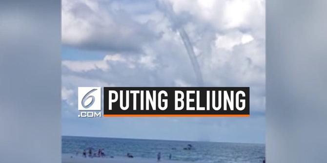 VIDEO: Penampakan Angin Puting Beliung Raksasa di Laut Florida