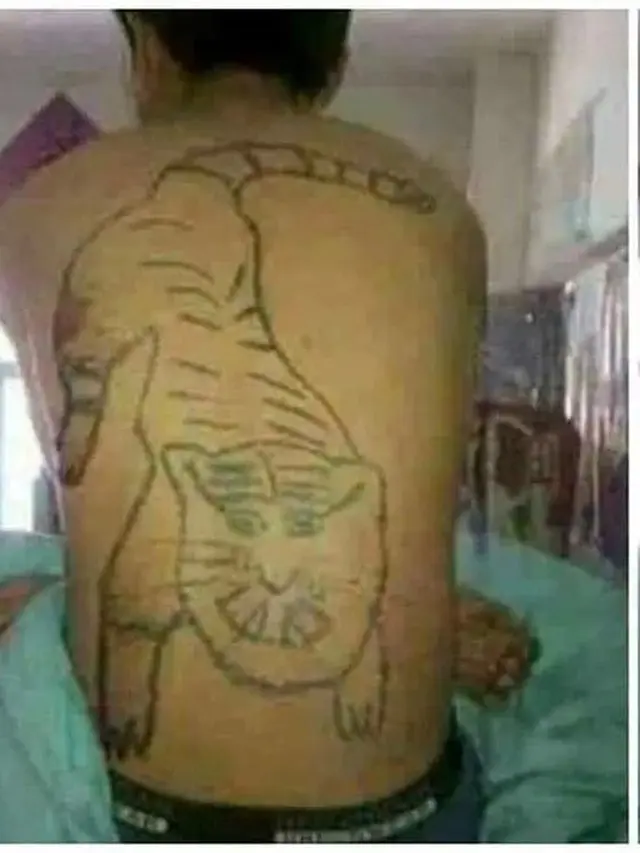 Bukan Bikin Garang, Tato Kocak Ini Malah Bikin Geleng Kepala