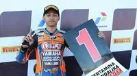 Fahmi Basam saat mengikuti ajang Mandalika Racing Series. (Yamaha Indonesia)