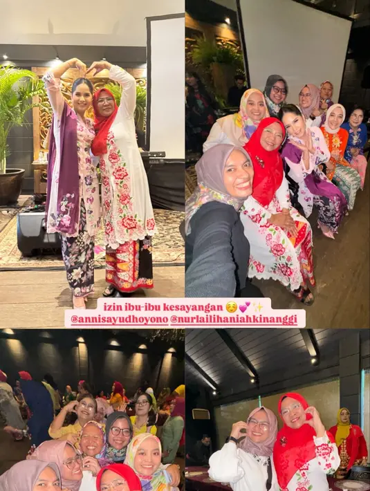 Meski jadi ibu pejabat, Annisa Pohan nampak begitu akrab dengan anggota IKAWATI ATR/BPN. Seolah tak batas, Annisa Pohan dan ibu-ibu IKAWATI terlihat makan bersama dan karaoke [@annisayudhoyono]