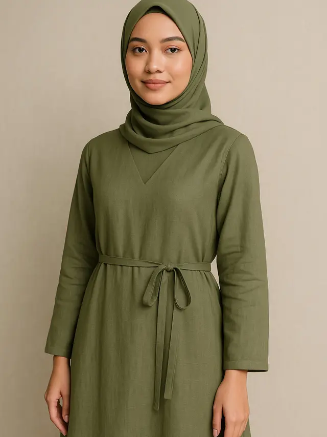 Gamis V Neck yang Cocok untuk Berbagai Usia (Foto: ChatGPT)