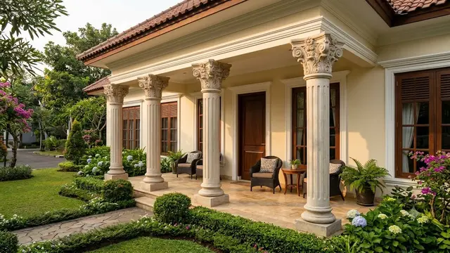 Desain Pilar Depan Rumah Klasik