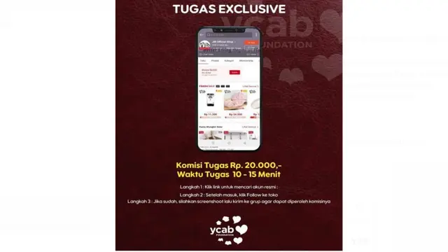 Yayasan Pundi Amal Peduli Kasih (YPP) dan YCAB Foundation minta masyarakat waspada penipuan bermodus pemberian cashback dan komisi.