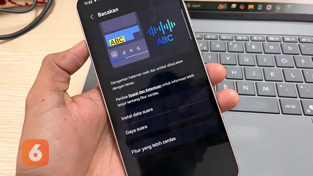 Fitur One UI 7 Read Aloud - Samsung A56 5G. Liputan 6/Reanthonio Oktovier Sinanu.