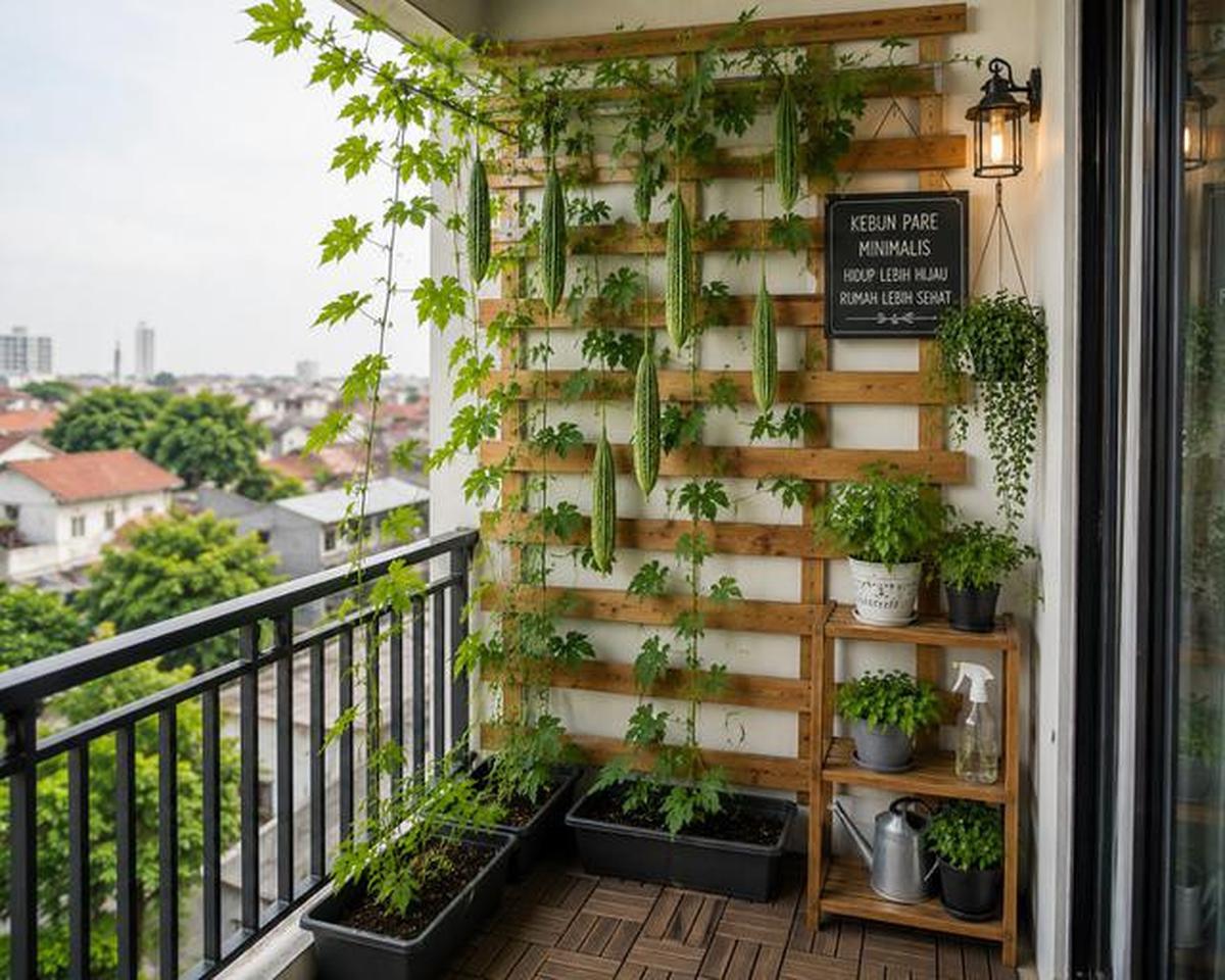 7 Inspirasi Kebun Pare Mini di Balkon Rumah yang Produktif dan Hemat Tempat