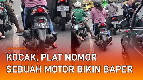 VIDEO: Kocak, Plat Nomor Sebuah Motor Bikin Baper