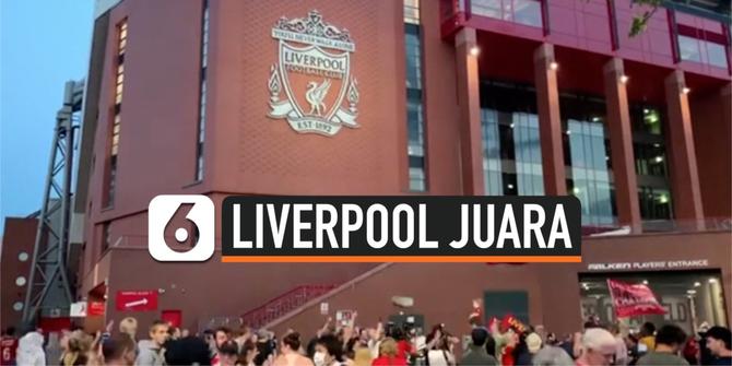 VIDEO: Gempita Suporter Rayakan Liverpool Juara Liga Inggris