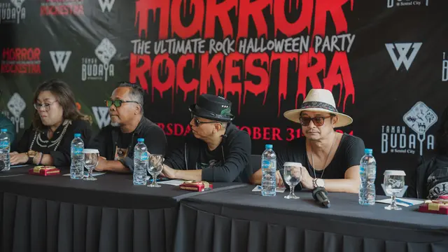 Presconfrence Horror Rockestra di Taman Budaya Sentul, Bogor.