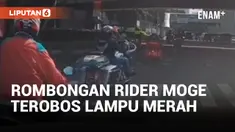 Rombongan Pengendara Moge Ramai-ramai Terobos Lampu Merah