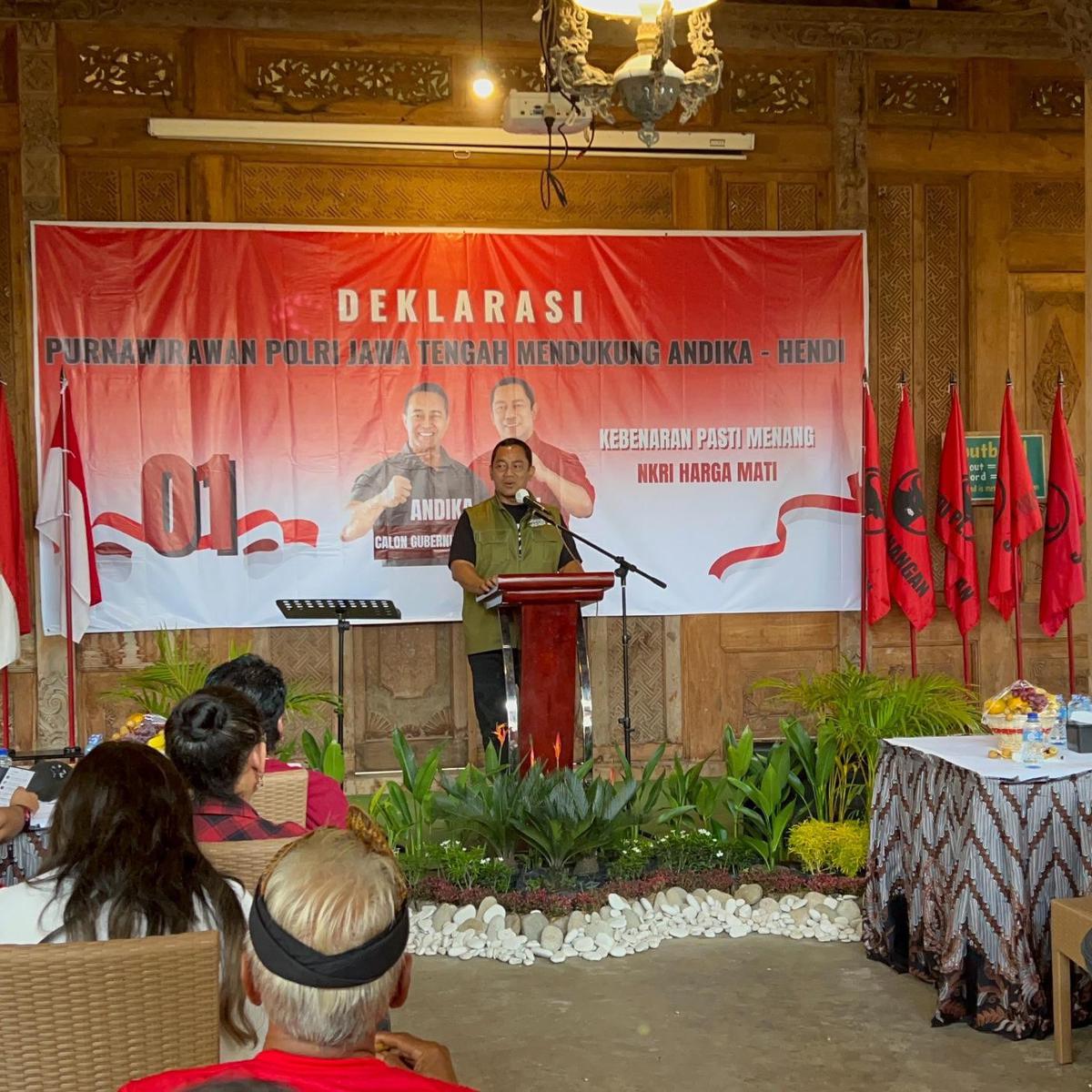 Purnawirawan Polri di Jawa Tengah Deklatasi Dukung Andika-Hendi