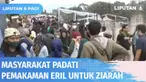 Lautan manusia hingga Senin (13/06) sore terus memadati pintu masuk areal pemakaman Eril di Cimaung. Masyarakat memanfaatkan kesempatan yang diberikan untuk berziarah mulai pukul 13.00 WIB.