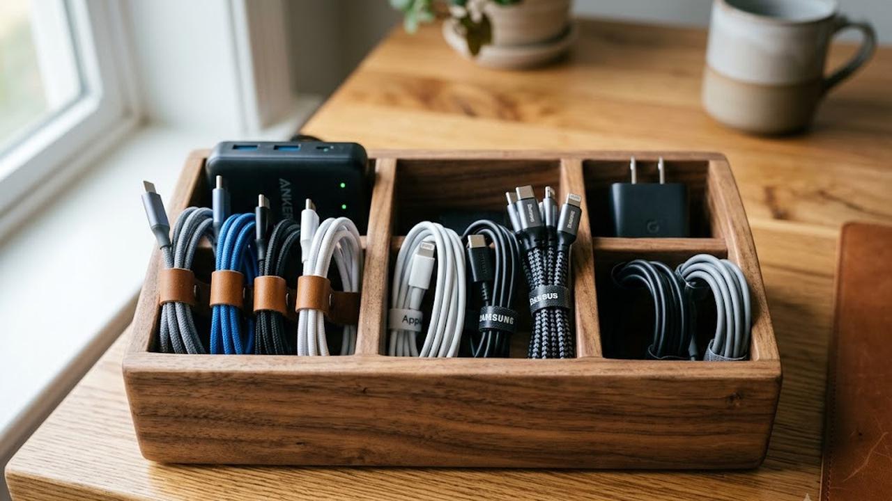 10 Ide Penyimpanan Charger Tanpa Membuat Kamar Terlihat Penuh Kabel, Bikin Lebih Rapi