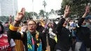Aliansi Ibu Indonesia turut menyuarakan keresahan di Kawasan Bundaran Hotel Indonesia Jakarta Pusat, Rabu (28/10/2026). (KLY/Budy Santoso)