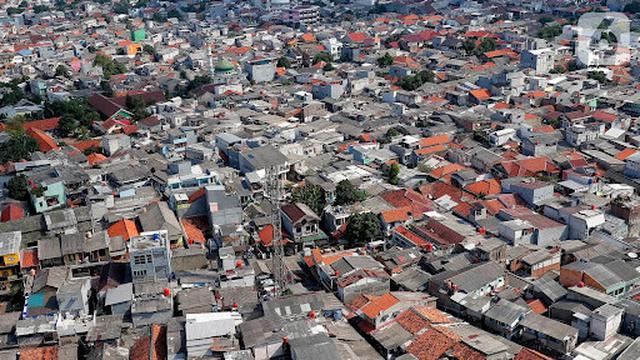 Kawasan padat penduduk di Jakarta