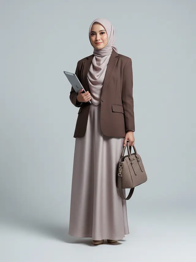 Gamis Maxmara Lux dengan Blazer