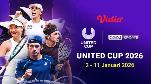 Jadwal United Cup 2026 live eksklusif di Vidio. (dok. vidio.com)