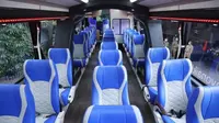 Penampakan interior Bio Smart and Safe Bus. Sebuah perusahaan bus asal Jawa Tengah, Laksana, baru saja meluncurkan bus yang diklaim anticorona. (Solopos/ Imam)