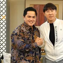Erick Thohir dan Shin Tae-yong. (c) Instagram @erickthohir